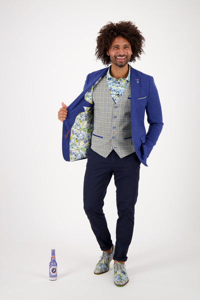 A FISH NAMED FRED Blazer blue linen look brasil Reg