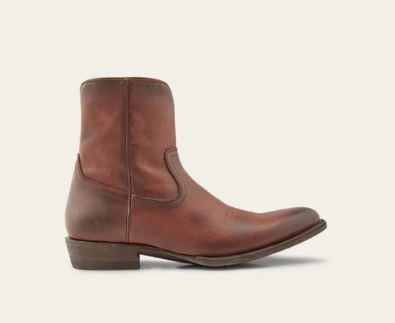 FRYE Mens Austin Inside Zip 7.5 Cognac