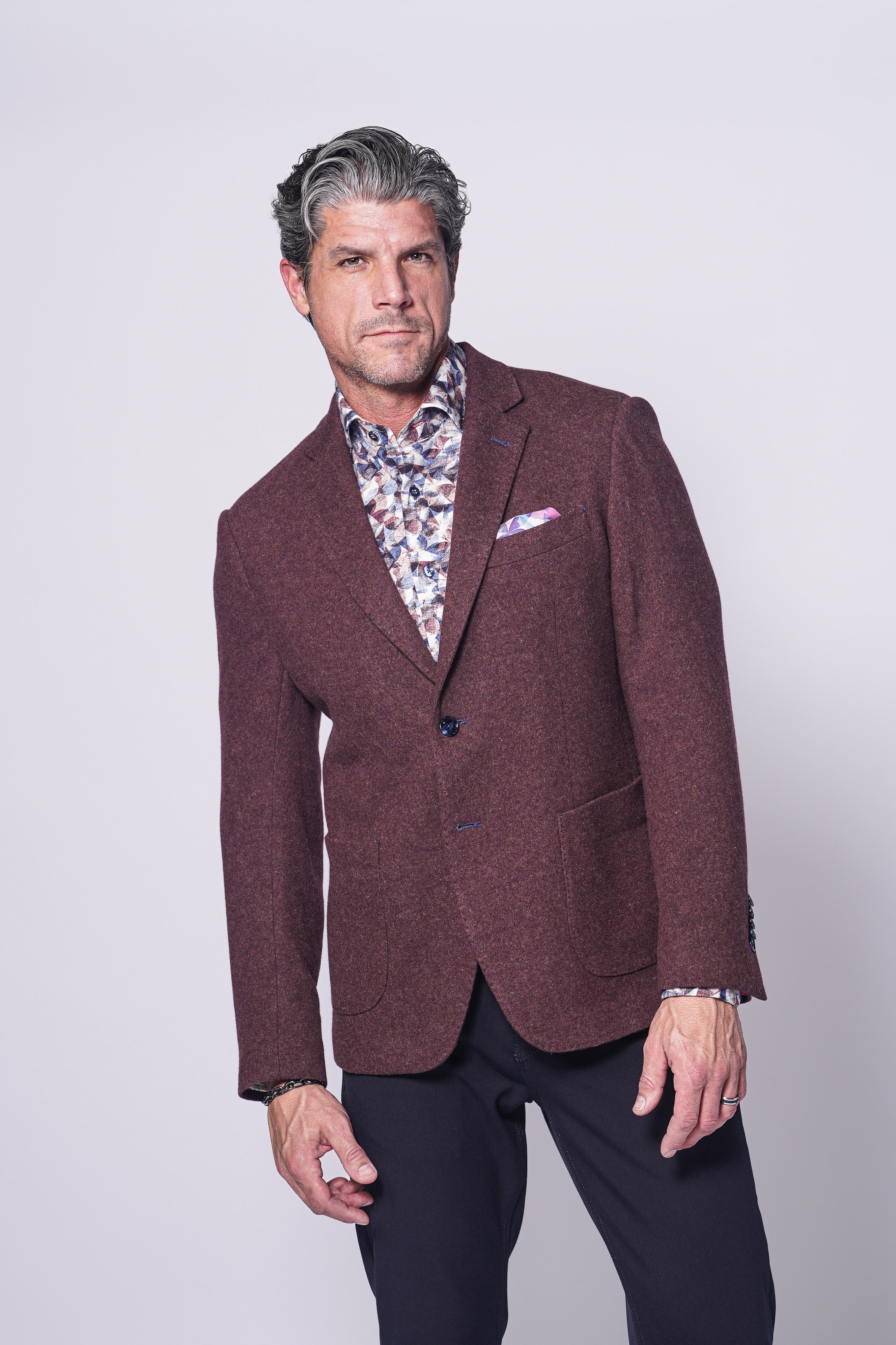 GALLAGHER JACKET IN BURGUNDY - 7 Downie St.®