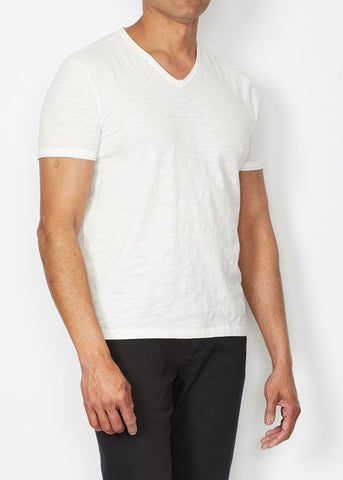 John Varvatos - The Short Sleeve Raw Edge V-Neck Tee