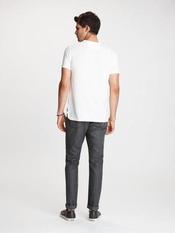 John Varvatos - The Short Sleeve Burnout Henley Tee