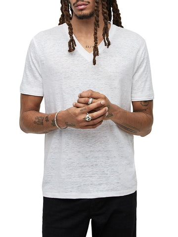 John Varvatos - Short Sleeve Linen V-Neck Tshirt