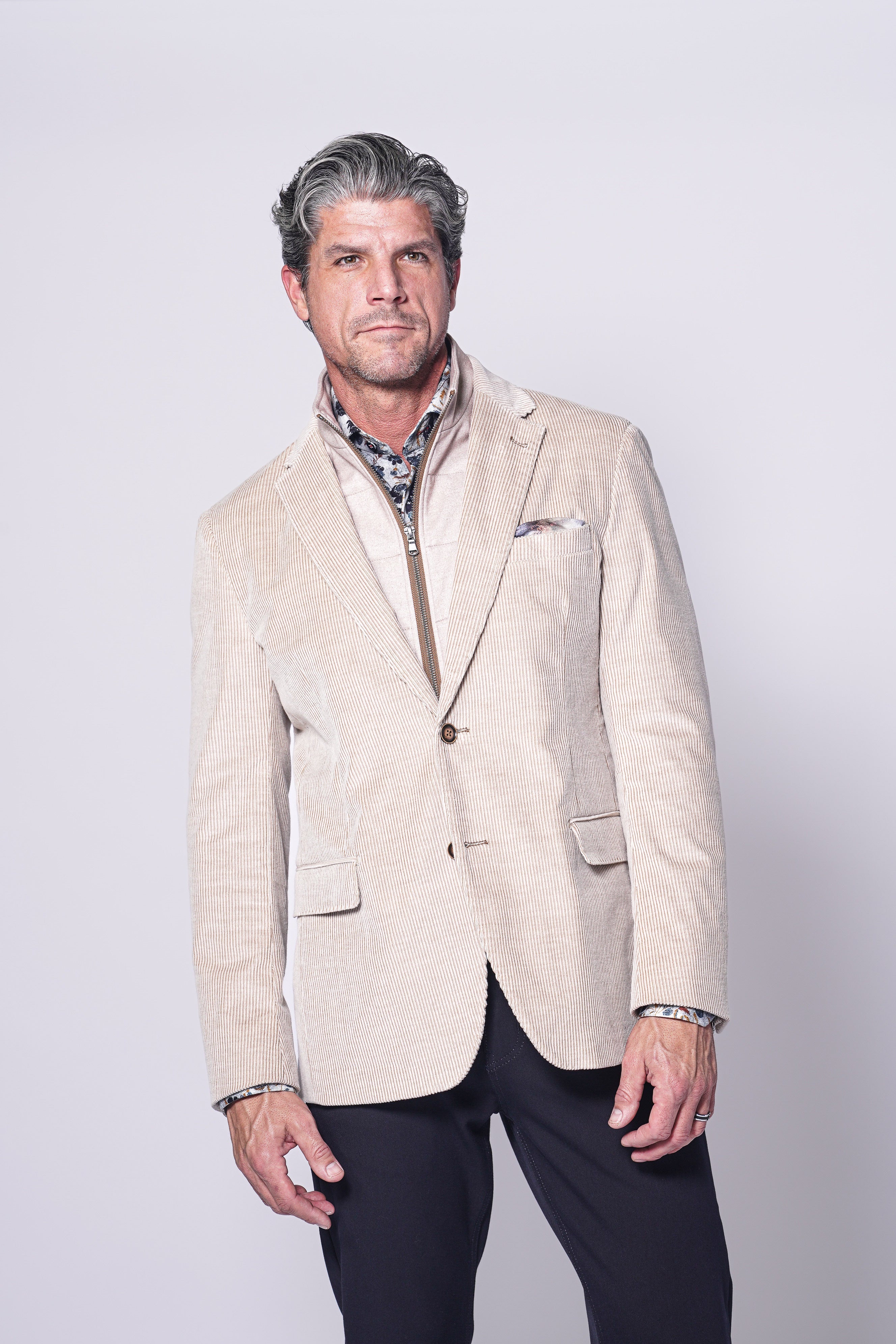 LORENZO BIB JACKET IN BEIGE - 7 Downie St.®