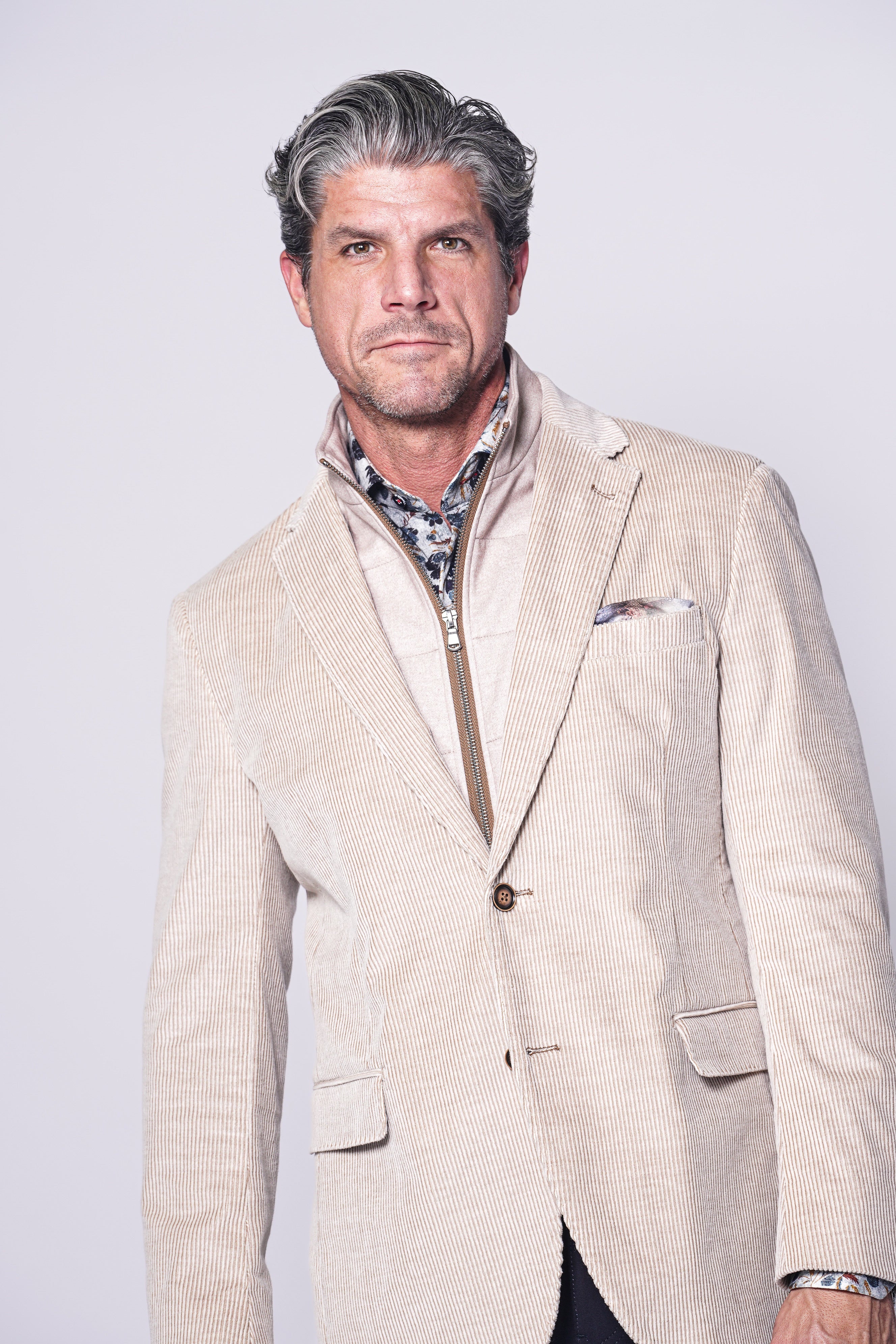 LORENZO BIB JACKET IN BEIGE - 7 Downie St.®