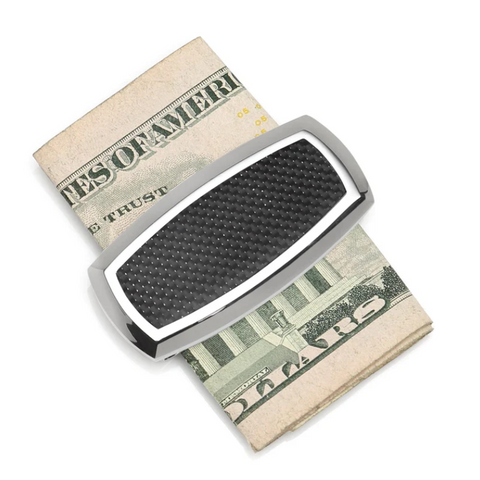 Stainless Steel Inlaid Black Carbon Fiber Money Clip