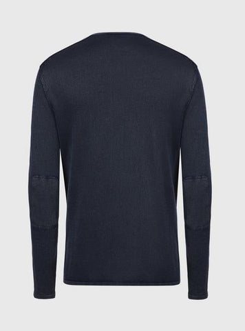 John Varvatos - The Long Sleeve Acid Wash Crew Neck