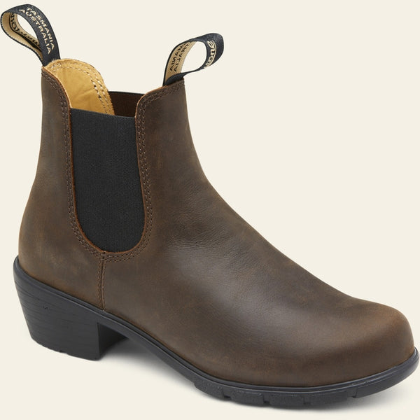 Brown heeled 2024 boots ladies