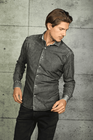 7 Downie St - Black Denim LS