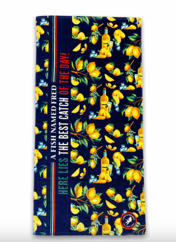 A Fish Named Fred - Beach towel lemons