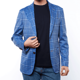 Finley Blue Plaid Stretch Blazer - 7 Downie St.®