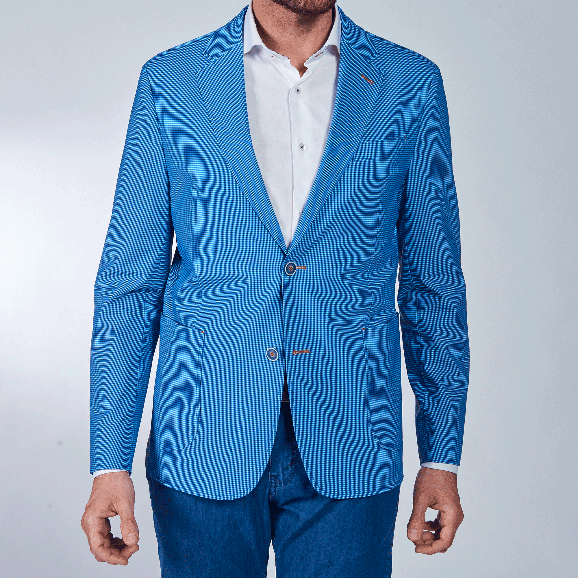 Flash Blue Check Travel Blazer - 7 Downie St.®