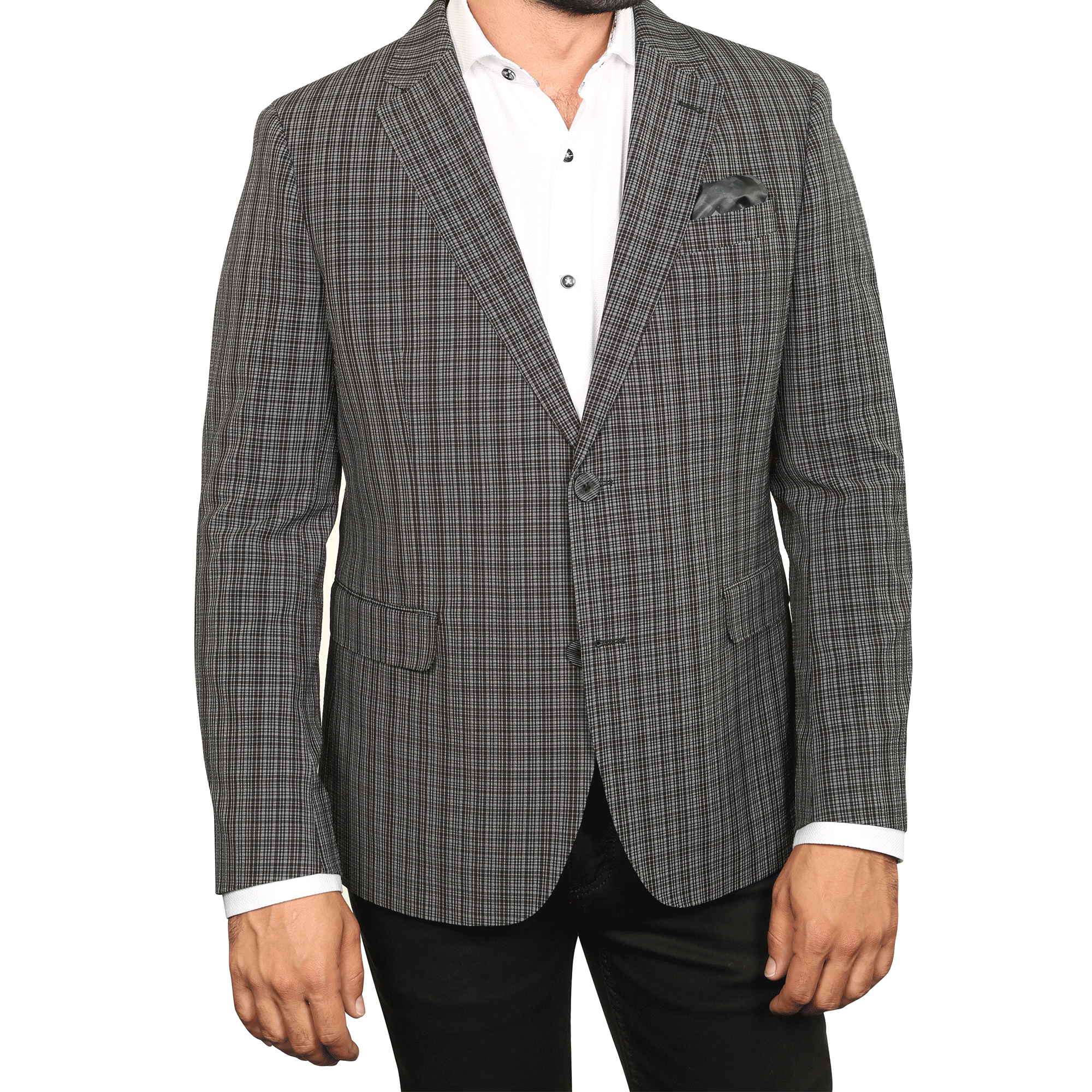 Jett Grey Seersucker Check Blazer - 7 Downie St.®