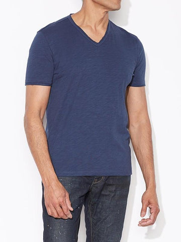 John Varvatos The Short Sleeve Raw Edge V-Neck Tee