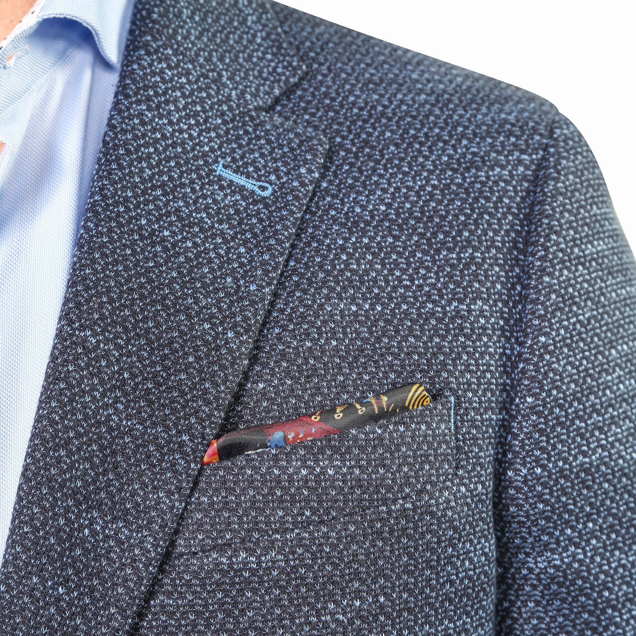Lisbon Blue Cotton Knit Blazer - 7 Downie St.®