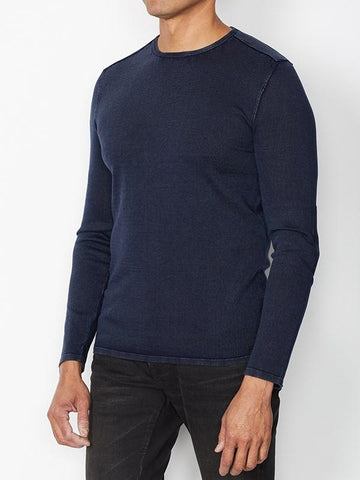 John Varvatos The Long Sleeve Acid Wash Crew Neck