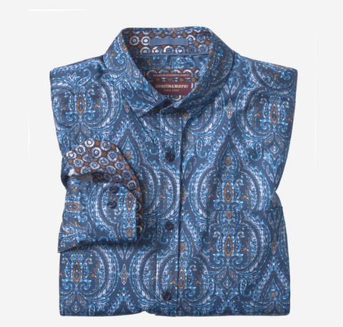 Johnston & Murphy - Printed Cotton Shirt