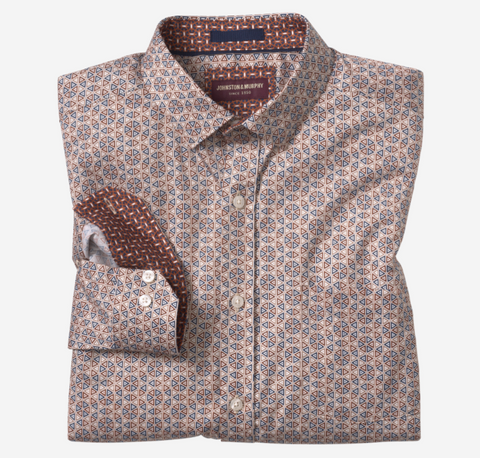 Johnston & Murphy - Printed Cotton Shirt