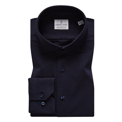 Navy Solid Modern 4Flex Stretch Knit Shirt