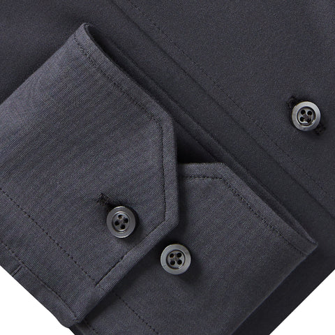 Charcoal Solid Modern 4Flex Stretch Knit Shirt