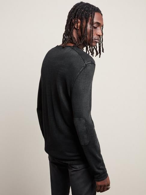 John Varvatos - The Long Sleeve Acid Wash Crew Neck – Reg
