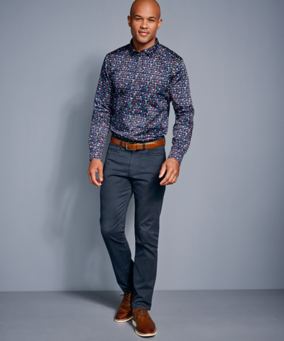 Johnston & Murphy - Printed Cotton Shirt