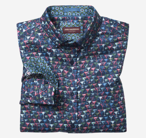 Johnston & Murphy - Printed Cotton Shirt