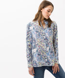 Val Linen Printed Blouse