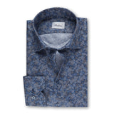 Stenstroms - Fitted Body Blue Floral Shirt