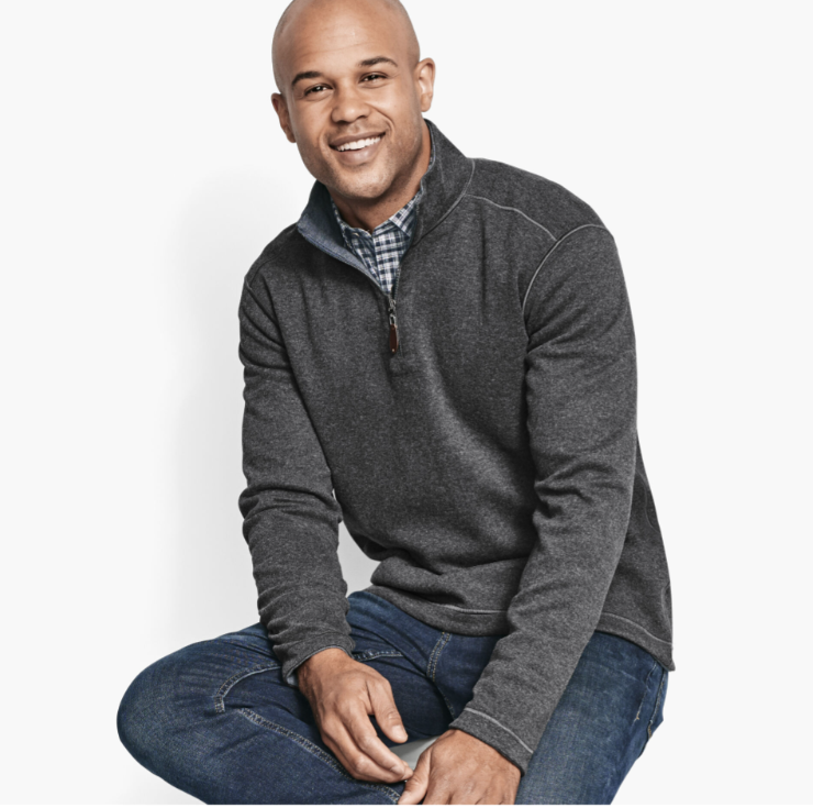 Johnston Murphy Reversible Solid Quarter Zip Reg Wilkinson s