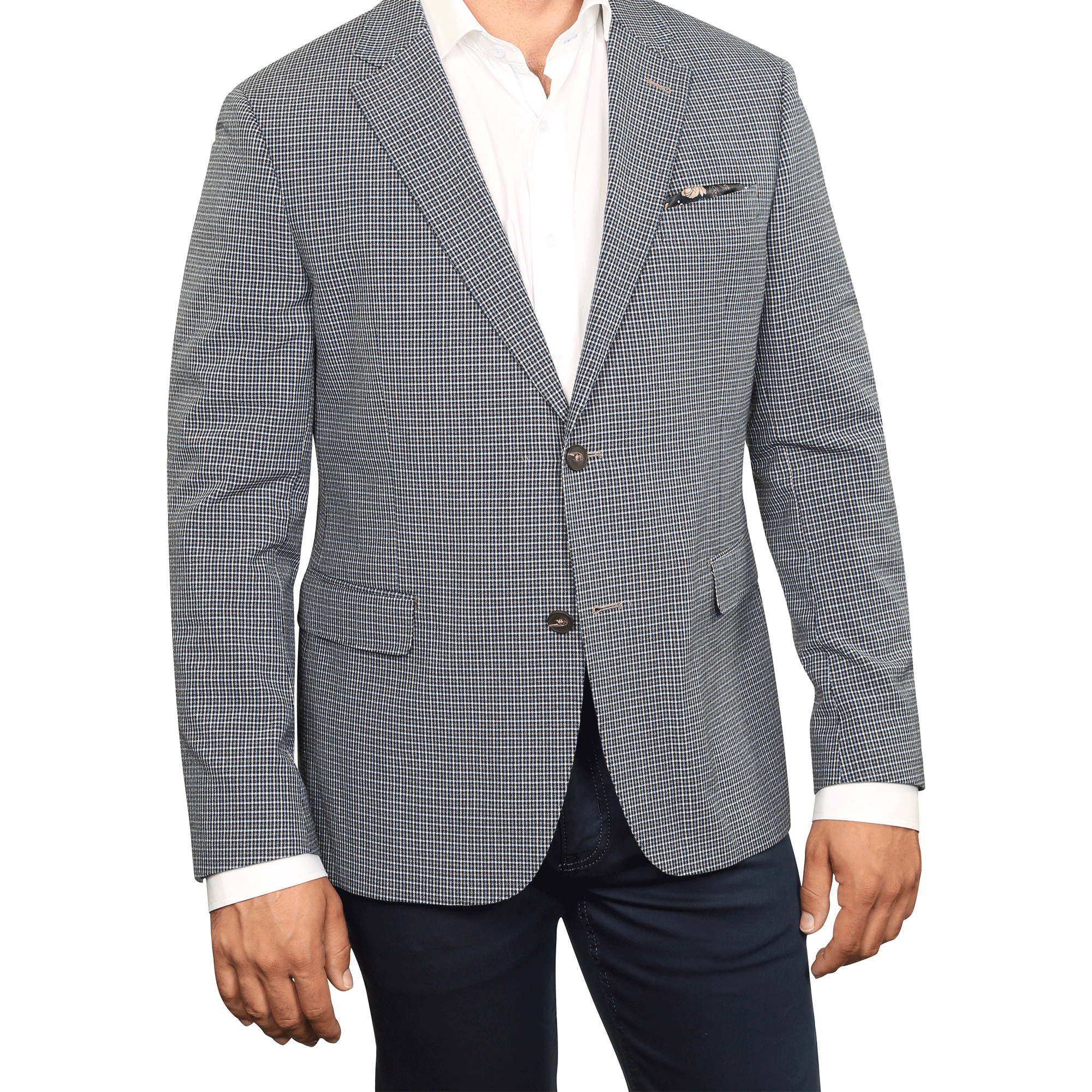 Florence Navy Microcheck Blazer - 7 Downie St.®
