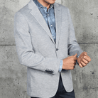 Jackson Light Blue Knit Blazer - 7 Downie St.®