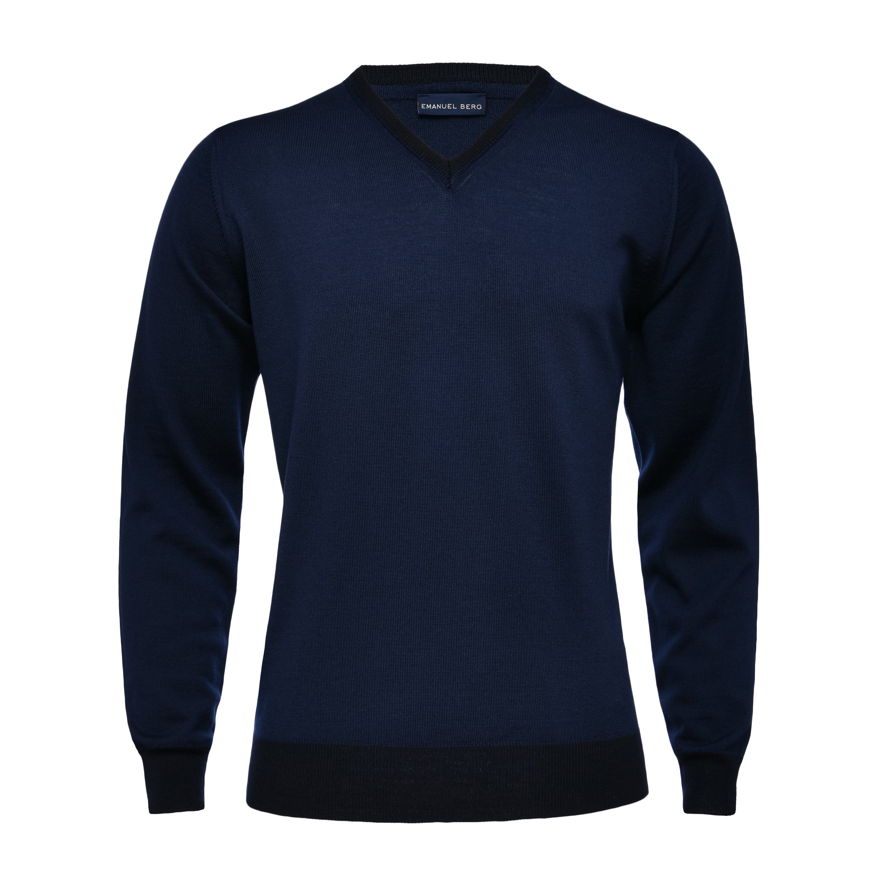 Emanuel Berg - Light Gauge Navy V-Neck Sweater – Reg Wilkinson's