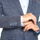 Lisbon Blue Cotton Knit Blazer - 7 Downie St.®