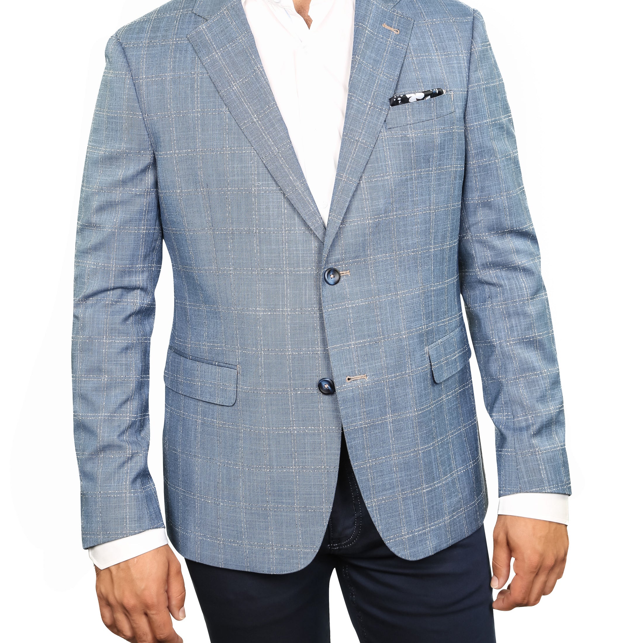 Oricle Blue Plaid Blazer - 7 Downie St.®