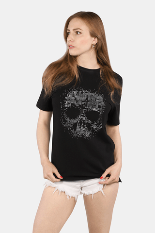 Stretch Crew Neck Skull Graphic T-Shirt - 7 Downie St.®