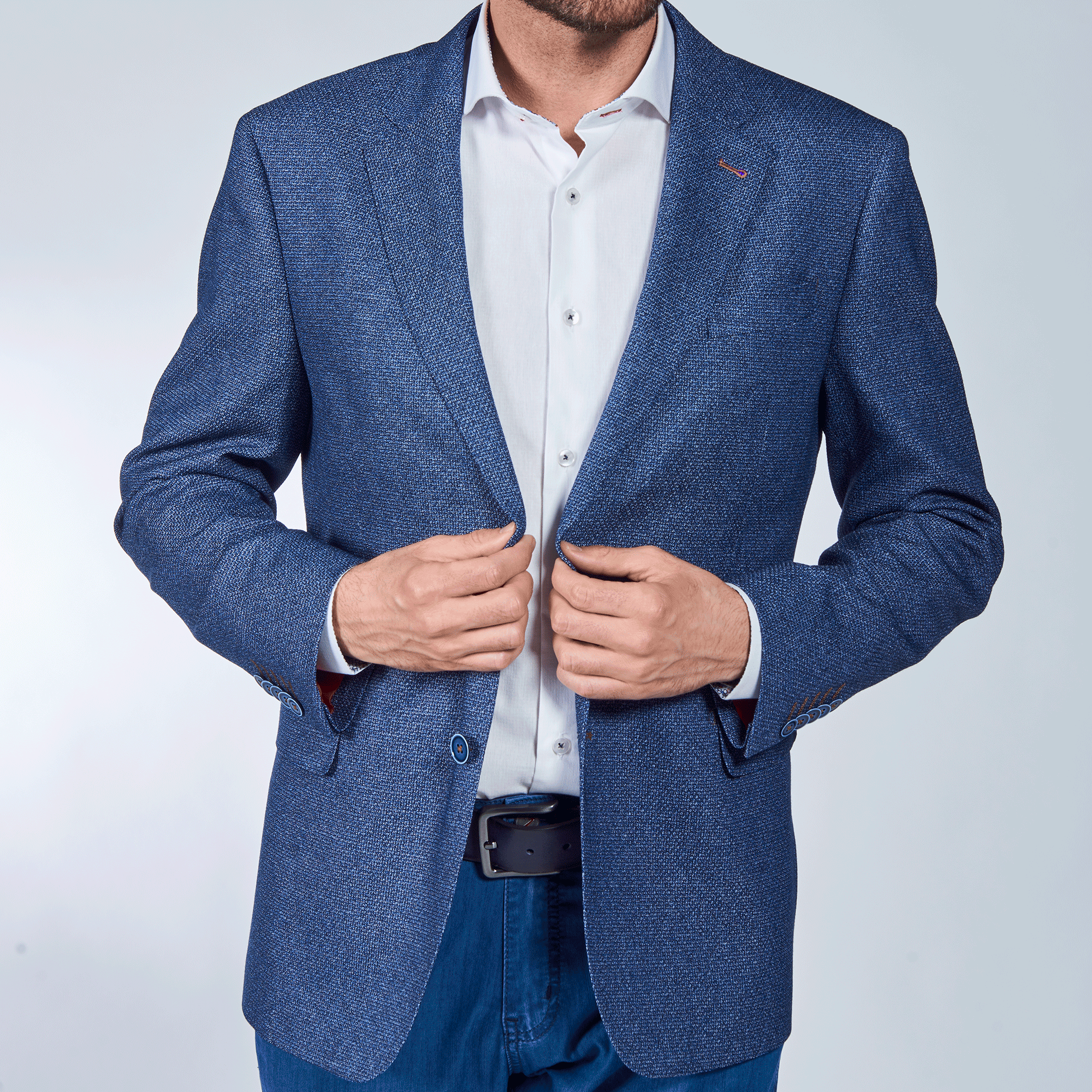 Mason Textured Blue Blazer - 7 Downie St.®