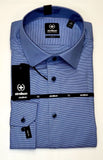 Strellson - Blue Pattern Slim Fit Dress Shirt