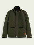 Scotch & Soda - Corduroy-trimmed quilted jacket