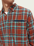 Scotch & Soda -   Regular-fit checked flannel shirt